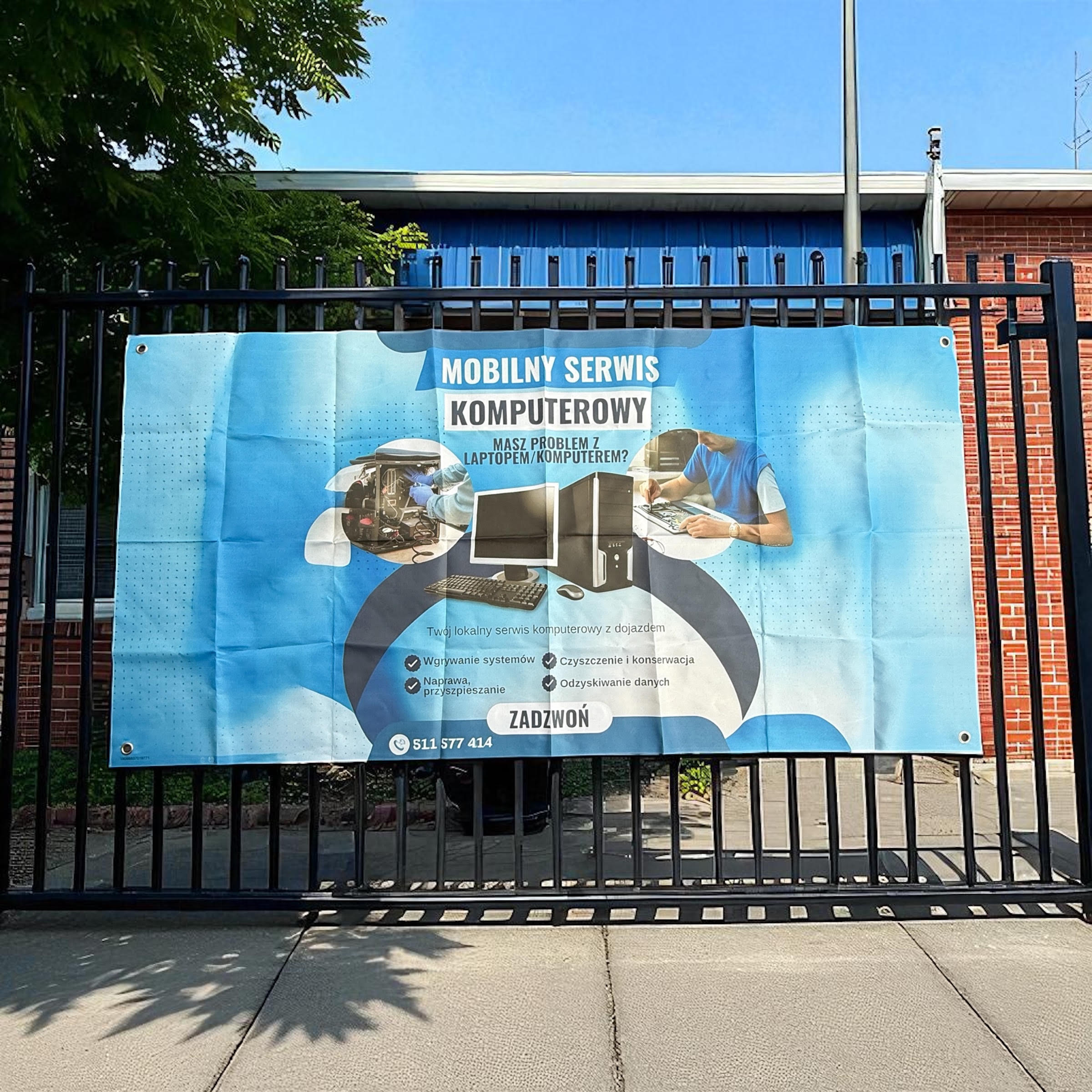Gotowy baner reklamowy — projekt i realizacja Dybalski Studio Piotrków Trybunalski
