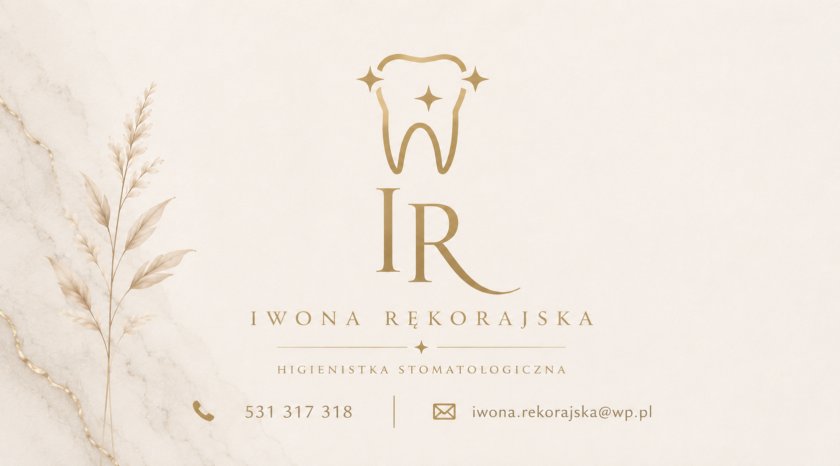 Wizytówka Iwona — awers